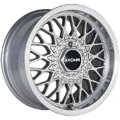 Ronal 15 Zoll Alufelge LS 15"x7,5" 4x100 PCD ET25 57,1mm Felge Silber Frontpoliert