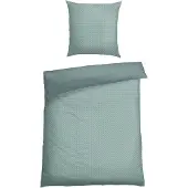 Schiesser Bettwäscheset Lucy | Zweifarbig | Feinbiber | 2-teilig | 100% Baumwolle | Kuschelweich | YKK-Reißverschluss | 135x200 cm + 80x80 cm | Petrol
