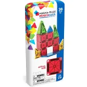 Magna-Tiles microMAGS Magnetische Konstruktionsbausteine Reiseset, 26 Teile