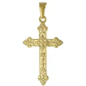 Trendor 51916 Kreuz-Anhänger Gold 585 (14 Karat) 32 x 16 mm