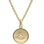 Trendor 73600 Engel-Anhänger mit Diamant Gold 333 (8 Karat) für Kinder
