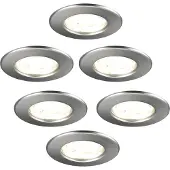 LEDVION LED Einbaustrahler 6er Set 5W Warmweiss wasserdicht IP65