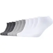 s.Oliver Sneakersocken "Socken 10er Pack", Damen, Gr. 35-38, weiß (weiß, grau), Obermaterial: 62% Baumwolle CO. 36% Polyester PES. 2% Elasthan EL., Socken Sneakersocken