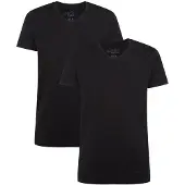 Bamboo Basics T-Shirt "T-Shirt VELO 2er Pack", Herren, Gr. L, schwarz, Obermaterial: 68% Viskose CV. 28% Baumwolle CO. 4% Elasthan EL., Shirts T-Shirt