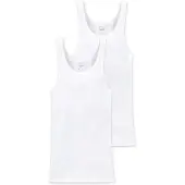 Schiesser Unterhemden 205172 Essentials DR Herren White (2er-Set)-L