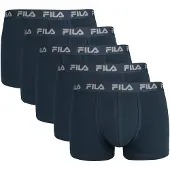 FILA Herren Boxer Shorts, 5er Pack - Logobund, Urban, Cotton Stretch, einfarbig