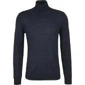 JOOP! Rollkragenpullover JOOP "Donte", Herren, Gr. S, schwarz (dunkelblau), Strick, Obermaterial: 100% Wolle, unifarben, regular fit normal, Rippbündchen, Pullover Rollkragenpullover, aus reiner Wolle