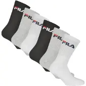 FILA Unisex Socken, 6er Pack - Crew Socks, Frottee, Tennis, Sport (2x 3 Paar)