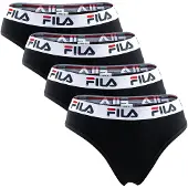 FILA Damen Brazilian Slip - 4er Pack, Logo-Bund, Cotton Stretch, einfarbig