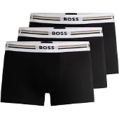 BOSS für Herren. 50492200 Pack 3 Boxershorts Revive schwarz (S), Heimtextilien, Baumwolle, Viskose, Nachhaltig