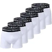 Jack & Jones JACK&JONES Herren Boxer Shorts, 6er Pack - SENSE TRUNKS, Baumwoll-Stretch