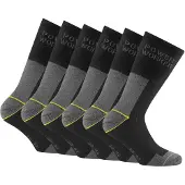 Rohner Socks Kurzsocken "Socken Power Worker Wilmax 3er Pack 6er Pack", Damen, Gr. 39-42, schwarz (schwarz, grau), Obermaterial: 64% Baumwolle CO. 27% Polyester PES. 9% Polyamid PA., Socken Kurzsocken