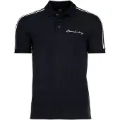 Armani Exchange für Herren. 8NZFSGZJ81Z1510 Einfarbiges marineblaues Poloshirt (S), Lässig, Baumwolle, Kurzarm