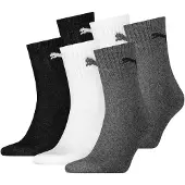 Puma Unisex Sportsocken, 6 Paar - Short Crew Socks, Tennissocken, einfarbig