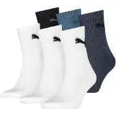 Puma Unisex Sportsocken, 6 Paar - Short Crew Socks, Tennissocken, einfarbig