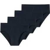 Schiesser Herren Slips 4er Pack - Feinripp, Sportslip, Cotton Essentials