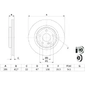 Bosch Bremsscheibe 0 986 479 F75 hinten, belüftet, 1 Stück