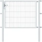 GAH Alberts Zauneinzeltür ALBERTS "Flexo", silber (silberfarben), B:125cm H:100cm, Stahl, Tore, Zauneinzeltür, 125 cm Breite, in versch. Höhen