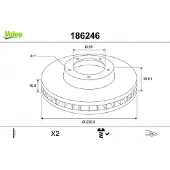 Valeo Bremsscheibe 186246