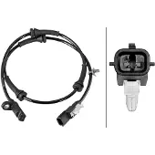 Hella Sensor Raddrehzahl 2-polig Hallsensor 625 mm Kabel für u.a. NISSAN QASHQAI