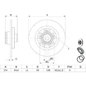 Bosch Bremsscheibe 0 986 479 F30
