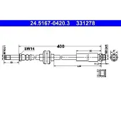 Ate Bremsschlauch 24.5167-0420.3
