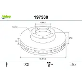 Valeo 2x Bremsscheiben Vorne für HONDA CIVIC VIII Hatchback (FN, FK) 282mm 197530