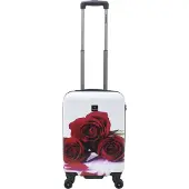 Saxoline Koffer Roses mit praktischem Zahlenschloss weiss-rot One Size