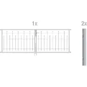Alberts Zaundoppeltür "Madrid" Breite: 300cm, in verschiedenen Höhen