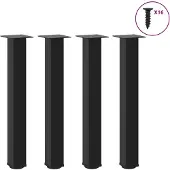 vidaXL Konsolentischbeine 4 Stk. Schwarz 72-74 cm Stahl