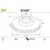 Valeo Bremsscheibe COATED 672527