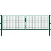 GAH Alberts Zaundoppeltür ALBERTS "Flexo", grün, B:400cm H:120cm, Stahl, Tore, Zaundoppeltür, 400 cm Breite, in versch. Höhen