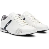 BOSS für Herren. 50498282 Saturn Lederschuhe weiß (41), Wohnung, Schnürsenkel, Lässig
