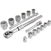 Asta Satra-Satz 6-Kt-Steckschlüssel Mit Teleskop-Ratsche 3/4" 16 El