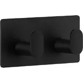 Smedbo Handtuchhaken - Schwarz - 9,6 x 4,8 cm - Edelstahl - selbstklebend