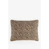 Sissy-Boy Jacquard-Kissen Mit Leoprint - Braun
