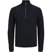 Jack & Jones Troyer "JJCRAIG KNIT HALF ZIP" mit Zopfmuster