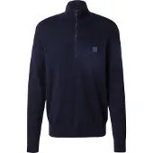 BOSS Pullover aus Baumwolle und Kaschmir mit Troyerkragen Grösse L