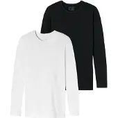 Schiesser Longsleeve 95/5 Originals in schwarz-weiss | Gr.: XXL