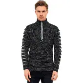 Rusty neal 1/2 Zip Grobstrick Stehkragen-Pullover