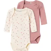 Name it Body "NBFBODY 2P LS BUTTERCREAM HEARTS NOOS" Packung, 2 Stk.