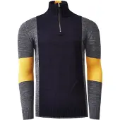 Rusty neal Feinstrick-Pullover im Colorblock-Stil mit Stehkragen