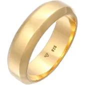 KUZZOI Ring Herren Bandring Basic 925 Silber Kuzzoi Gold