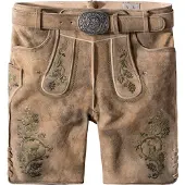 Stockerpoint Trachtenlederhose Girgl in senf gespeckt-grün | Gr.: 46