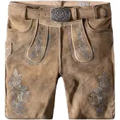 Stockerpoint Trachtenlederhose Girgl in senf gespeckt-grau | Gr.: 44