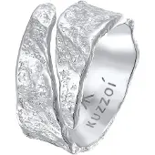 KUZZOI Ring Bandring Struktur Used Look 925 Silber Kuzzoi Silber