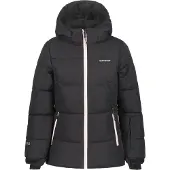 Icepeak Loris Winterjacke für Mädchen mit Kapuze und Schneefang, Farbe:Schwarz, Kinder Größen:128