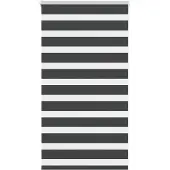 vidaXL Doppelrollo Schwarz 85x100 cm Stoffbreite 80,9 cm Polyester