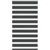 vidaXL Doppelrollo Schwarz 75x150 cm Stoffbreite 70,9 cm Polyester