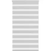 vidaXL Doppelrollo Hellgrau 90x100 cm Stoffbreite 85,9 cm Polyester